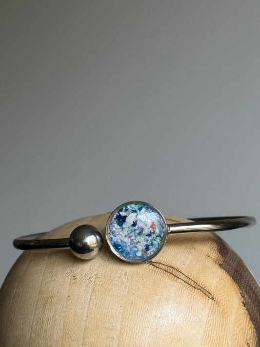 Freckled White (Flexible, Single Cuff Bracelet)