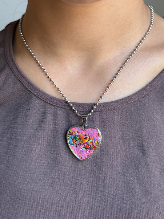 Large Joy Heart Pendant (Candy)