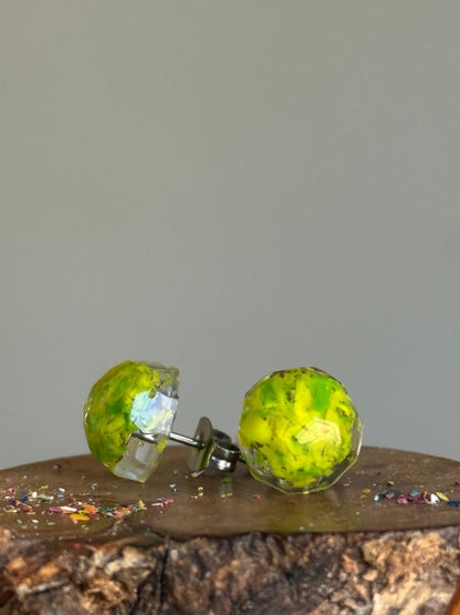 Yellow Green Round Studs