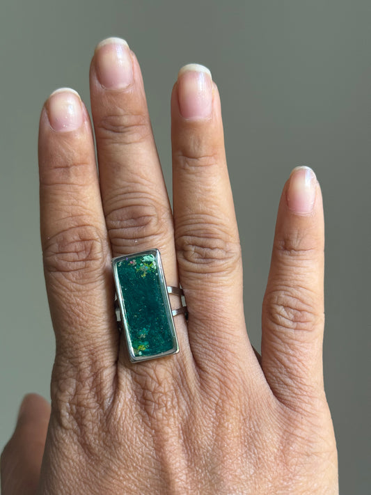 Green Light Statement Ring