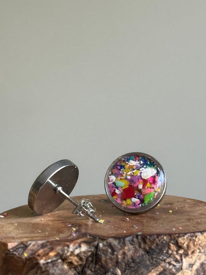 Framed Round Studs (White Mix)