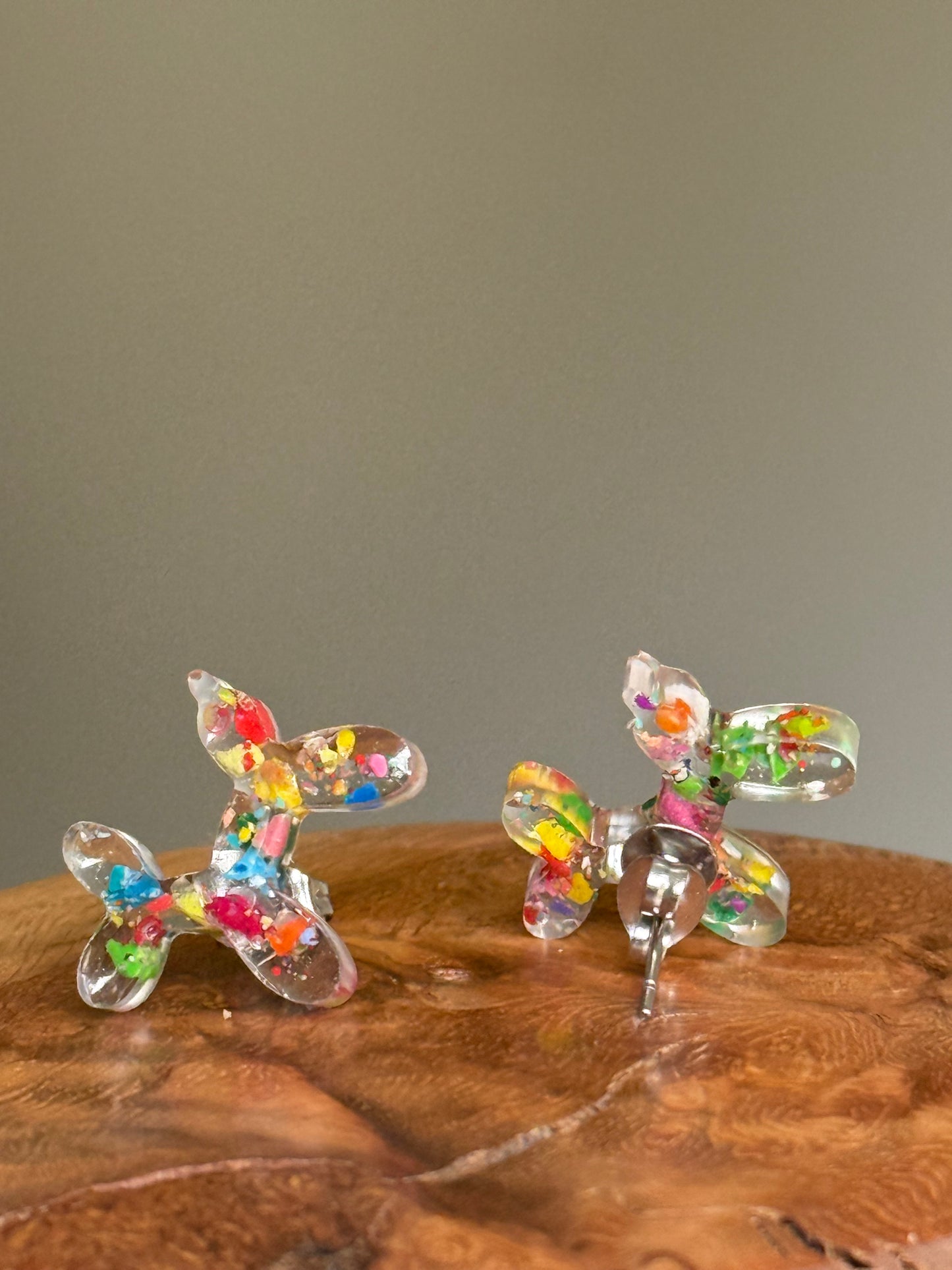 Crayon Balloon Dog Studs