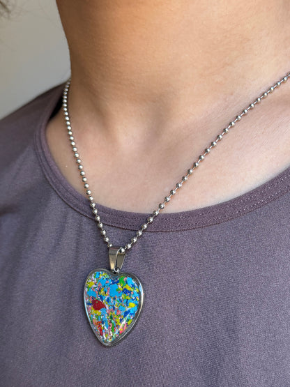 Large Joy Heart Pendant (Skyfall)