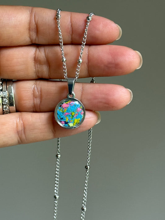 Small Orbis Crayon Pendant (Blue Moon)
