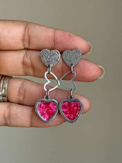 Hanging Hearts (Pink & Red)