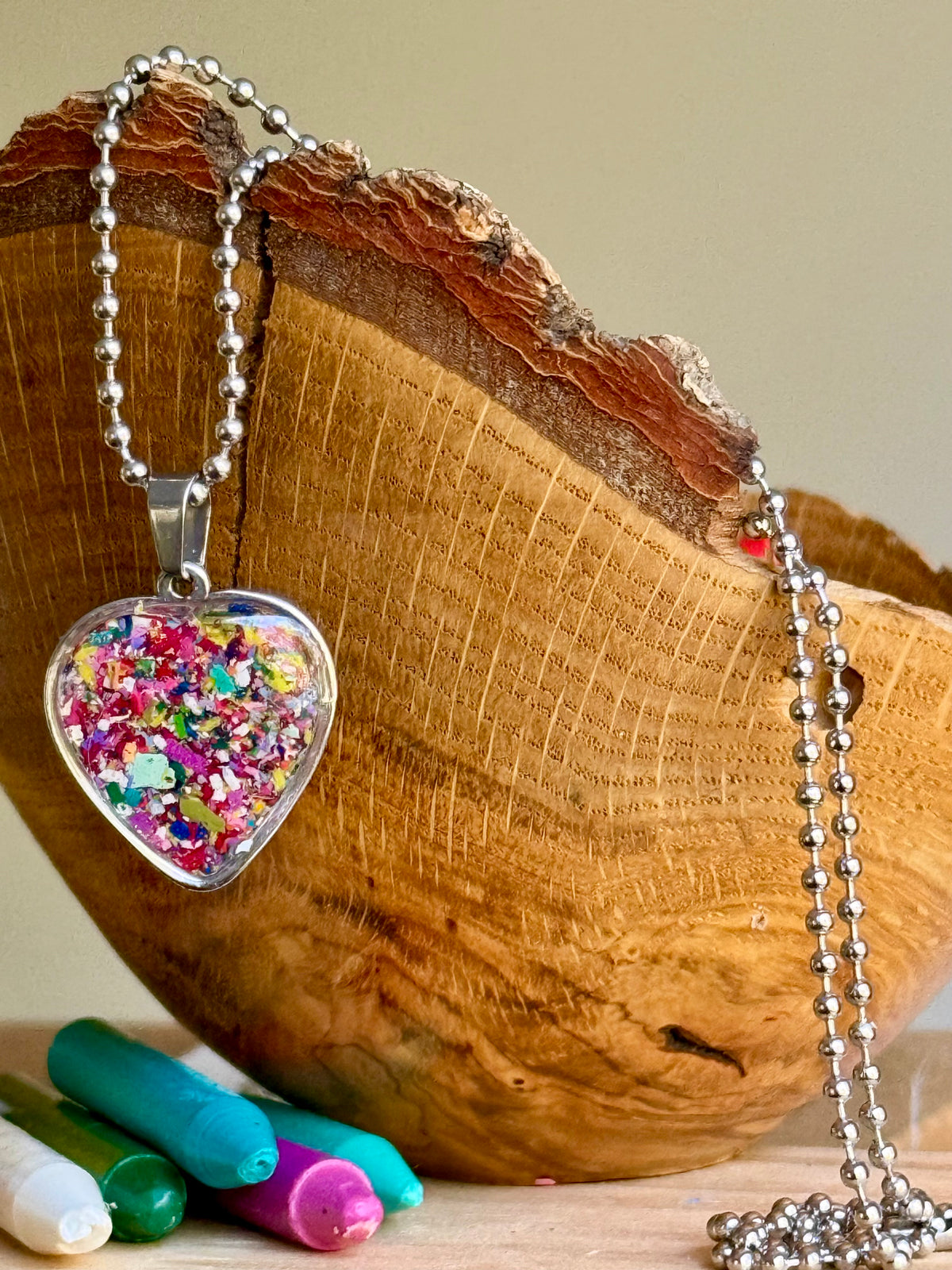 Punk Rose Heart Necklace