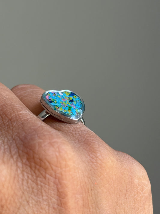Crayon Heart Ring (Blues)