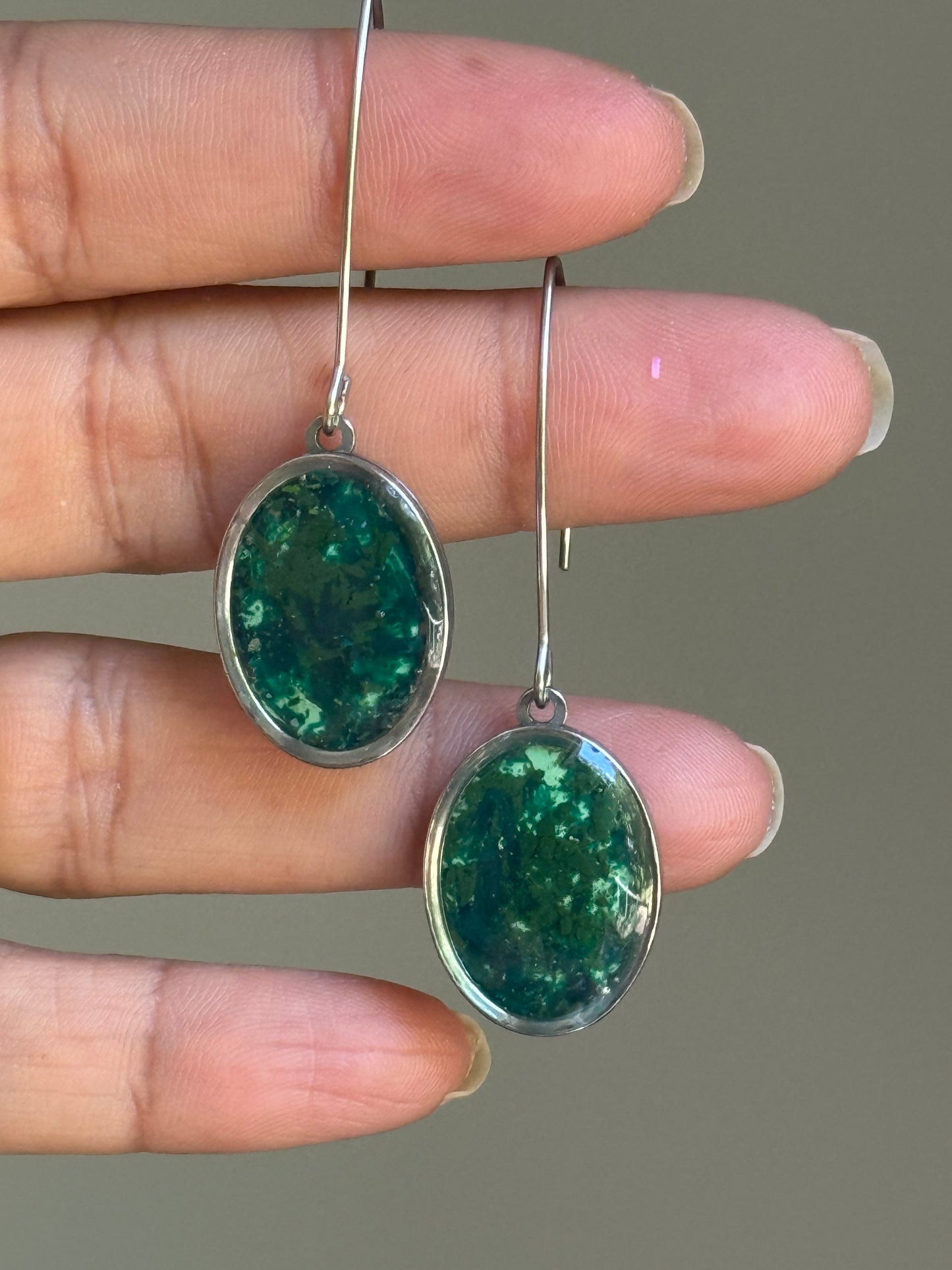 Green Haze Prisma Earrings