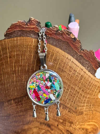 Multicolored Crayonfetti Necklace