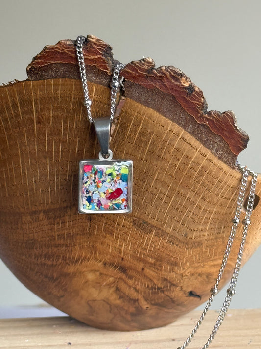 Calm Moment (Small Square Pendant)