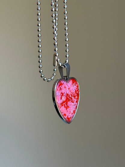 Large Joy Heart Pendant (Rose)