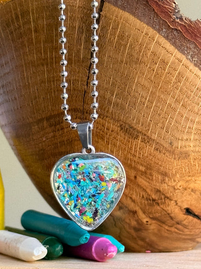 Into the Blue Heart Pendant