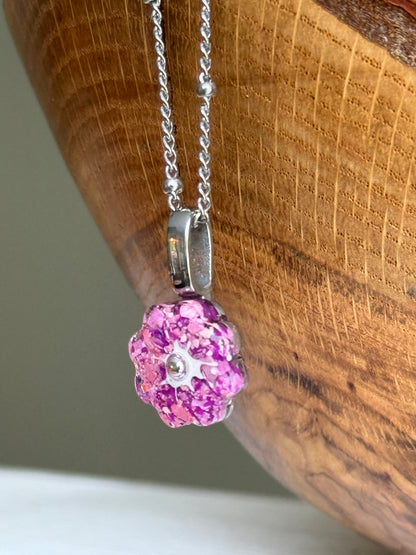 Crayon Bloom Pendant (Freckled Purples)