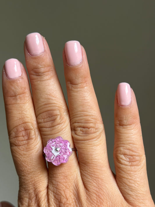 Crayon Blooms Ring (Lilac)