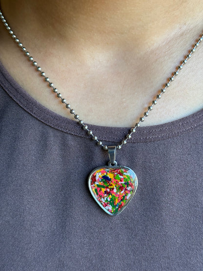 Medium Joy Heart Pendant (Firecracker)