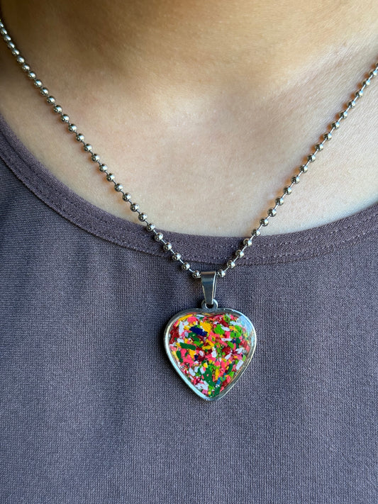 Medium Joy Heart Pendant (Firecracker)