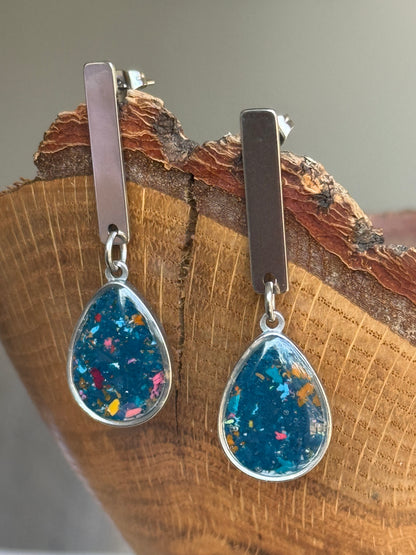 Luz Earrings (Storm Blue)
