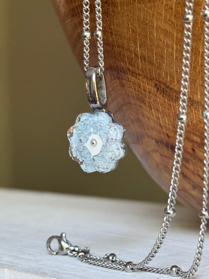 Crayon Bloom Pendant (Pale Blue)
