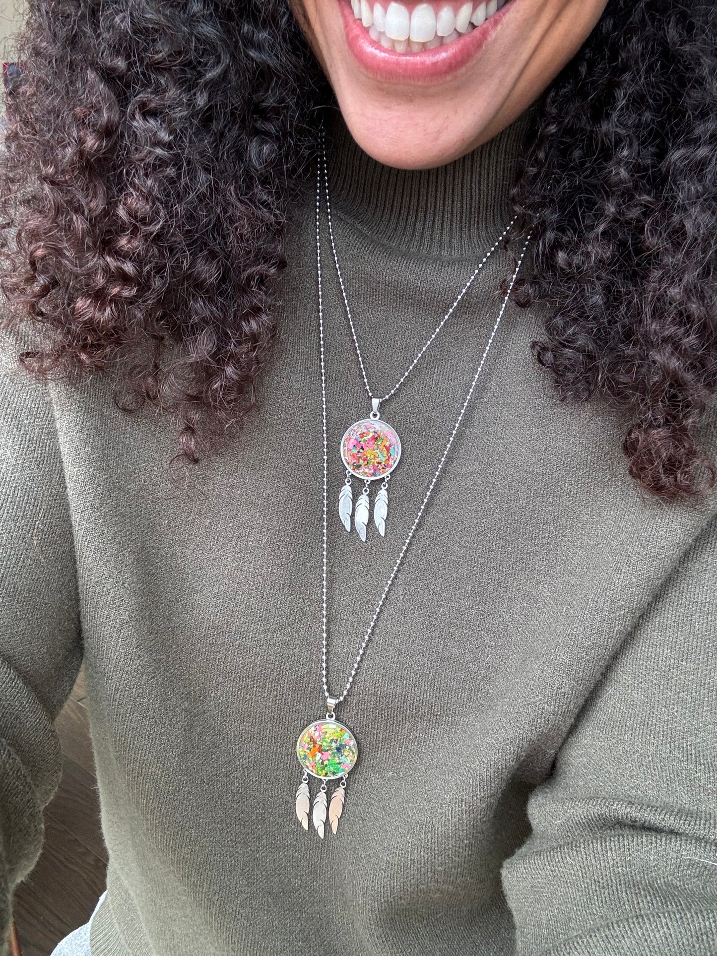 Poppin Purples (Dreamcatcher Pendant)