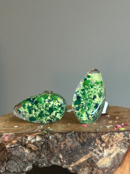 Forest Clouds (Teardrop Studs)
