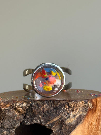 Bague Globe/Sphère Crayon Multicolore