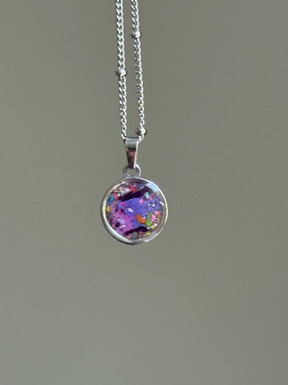 Small Orbis Crayon Pendant (Purples -2)