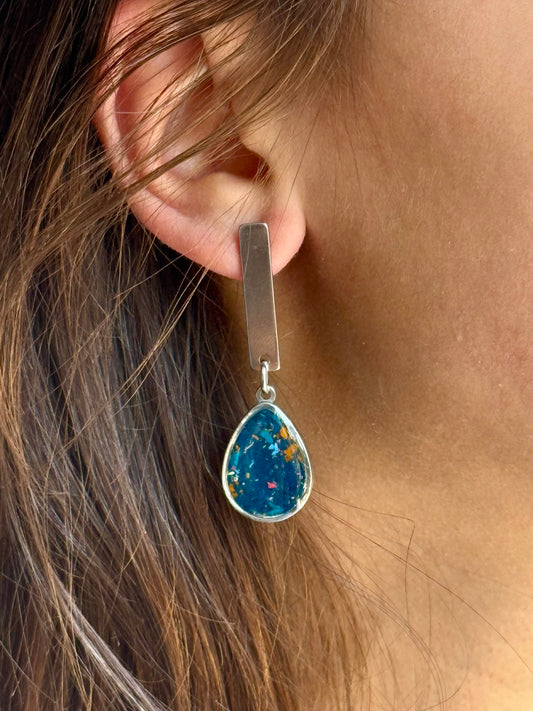 Luz Earrings (Storm Blue)
