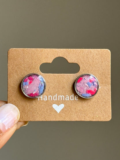 Orbis Stainless Steel Studs (Lilacs)