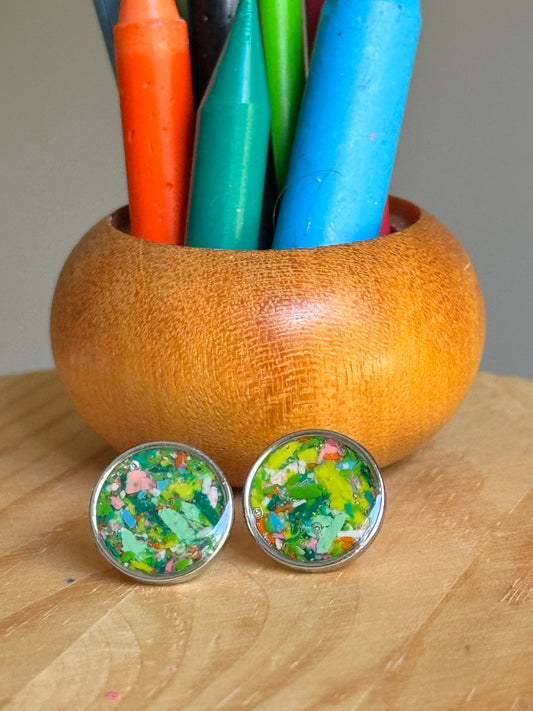 Multicolored Round Studs (Lg)