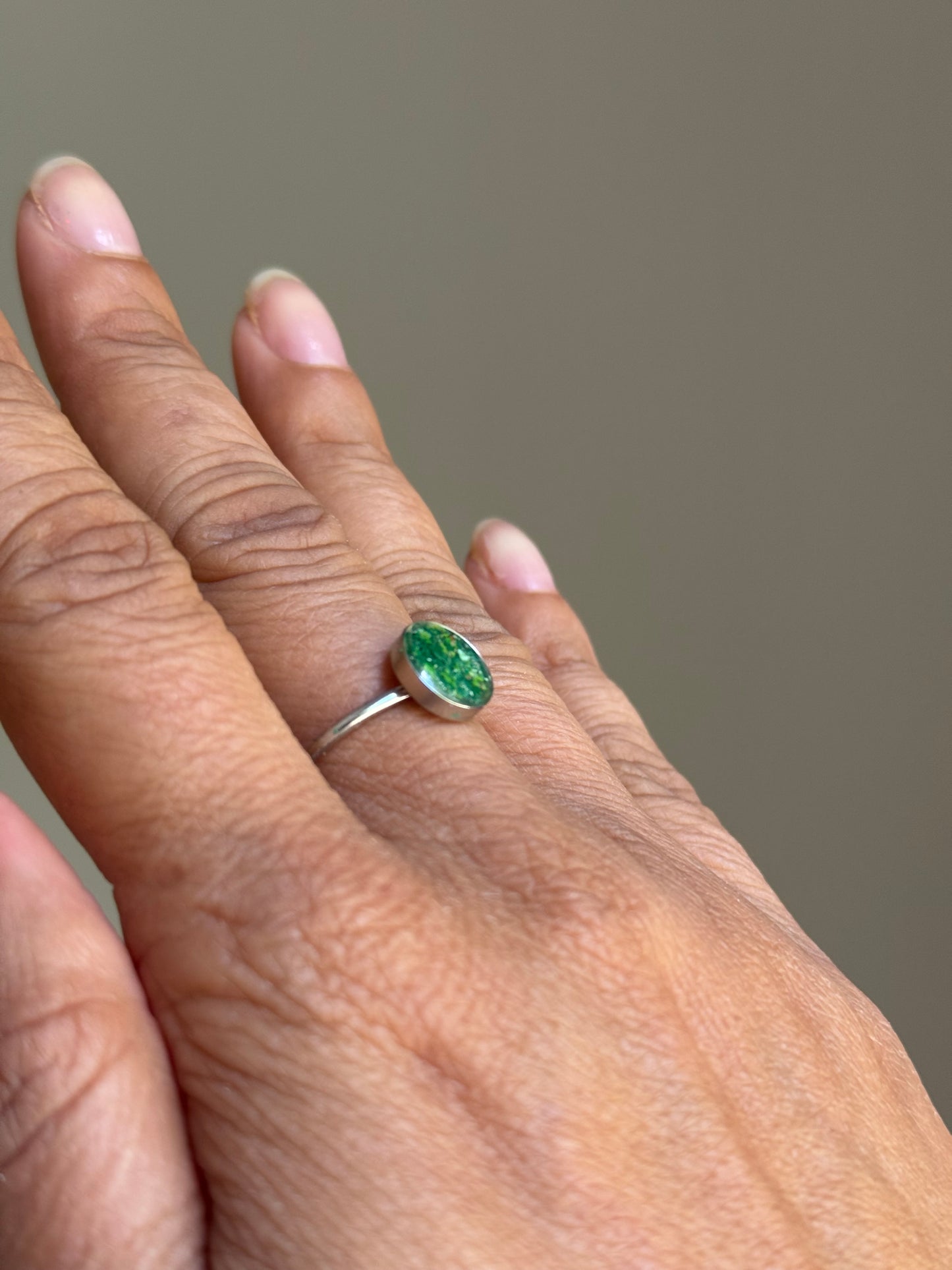 Pure Green Stacking Ring