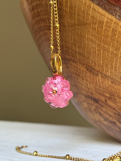 Crayon Bloom Pendant (Perfectly Pink - Gold Plated)