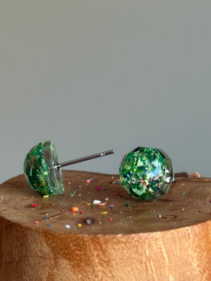 Mixed Greens Round Studs