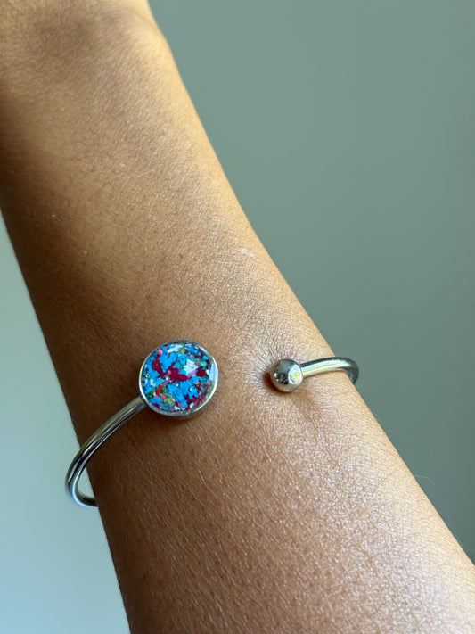Blue & Red - Flexible, Single Cuff Bracelet (Copy)