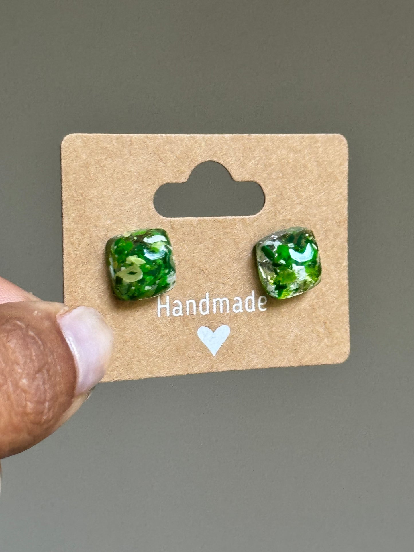 Fresh Greens Square Studs