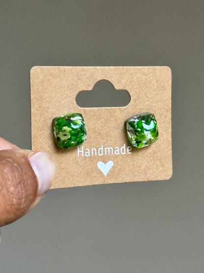 Fresh Greens Square Studs