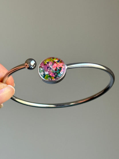 Vitrail - Bracelet manchette simple et flexible 