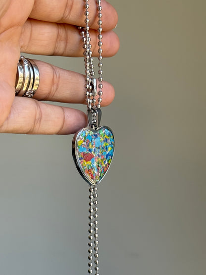 Large Joy Heart Pendant (Skyfall)