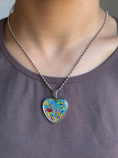 Large Joy Heart Pendant (Skyfall)