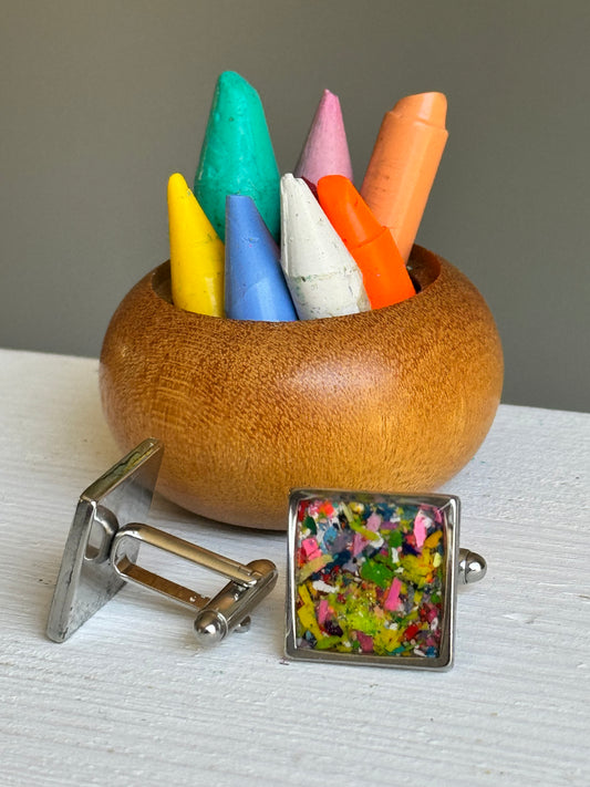 Crayon Surprise - Square Cufflinks