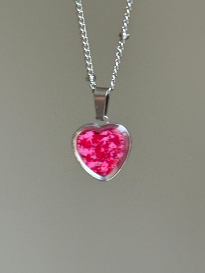 Pink & Red Heart Necklace