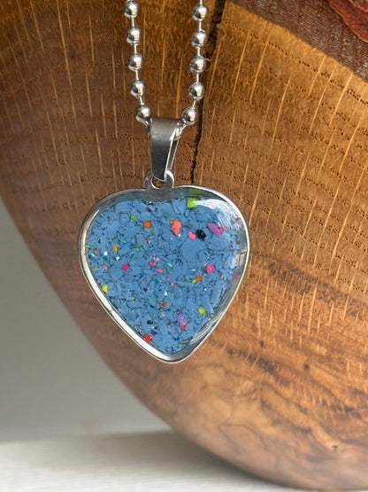 Freckled Heart Pendant (Periwinkle)