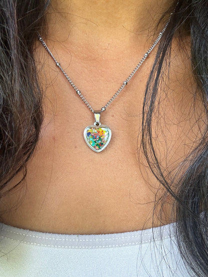 Multicolored Mini Heart Pendant