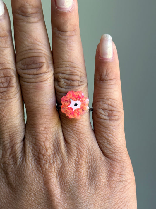 Crayon Blooms Ring (Apricot)