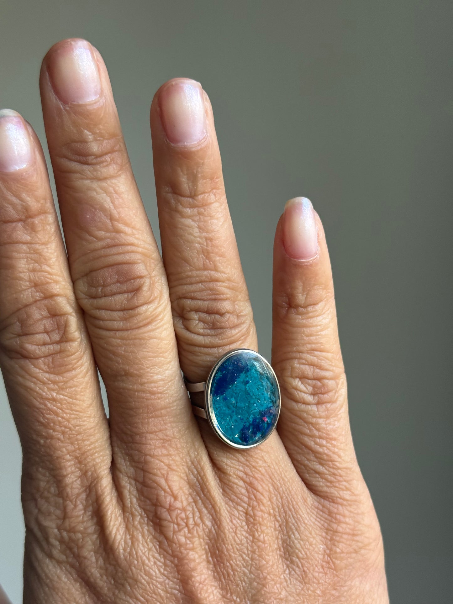 Aquamarine Mix Oval Ring