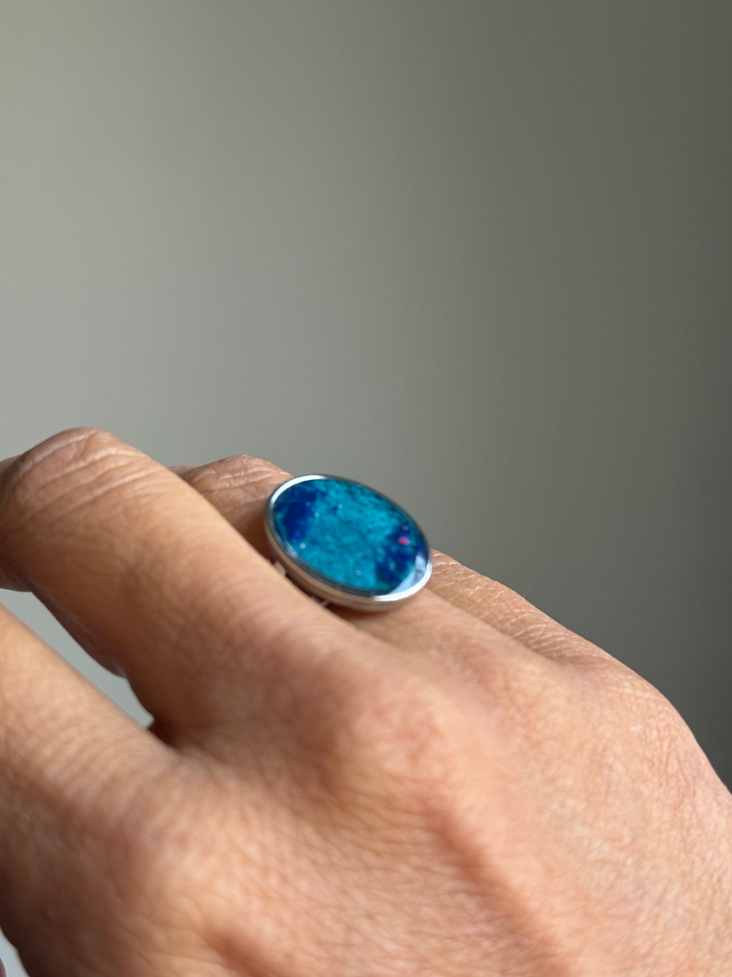 Aquamarine Mix Oval Ring