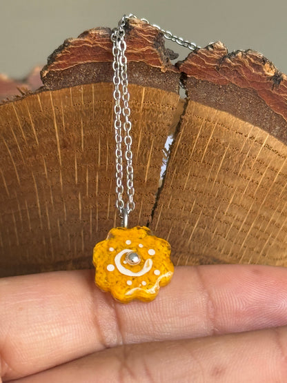 Dandelion Crayon Bloom Necklace