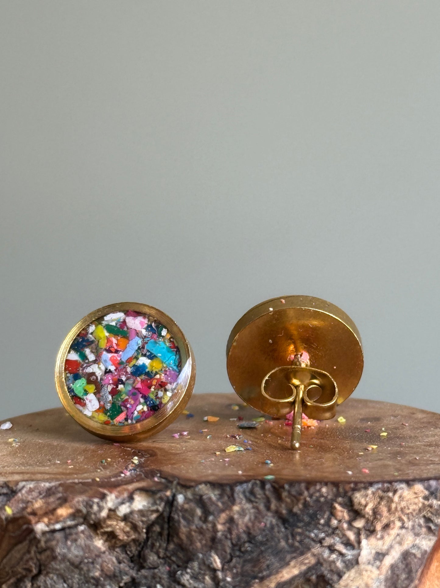 Pendientes redondos multicolores (pequeños)