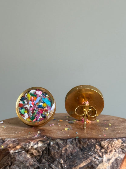 Pendientes redondos multicolores (pequeños)