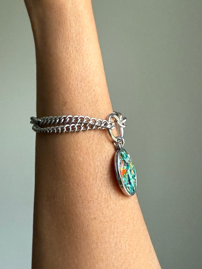 True Teal - Crayonfetti Chain Bracelet