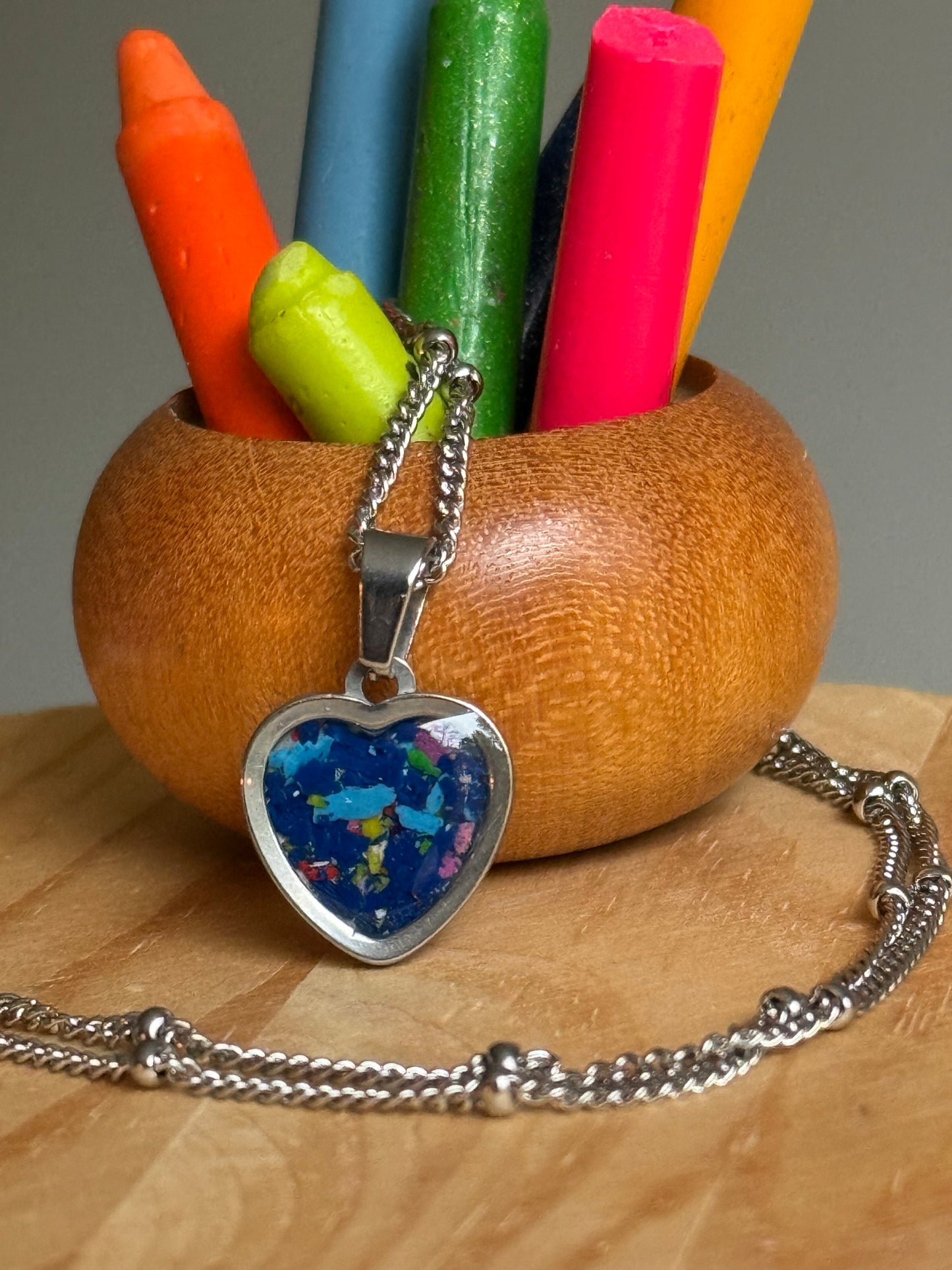 Deep Blue (Sml Heart Pendant)